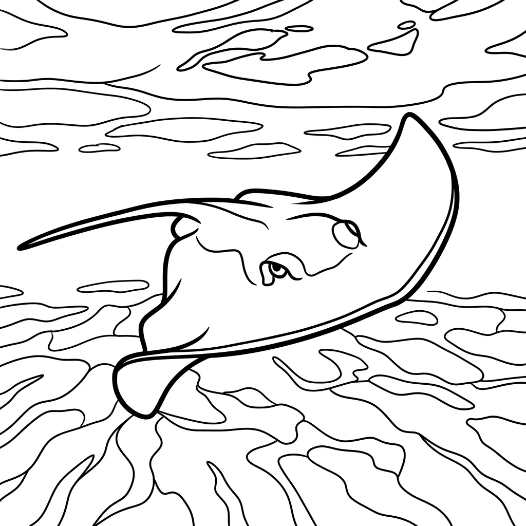 Mantarraya 9 para colorear en línea