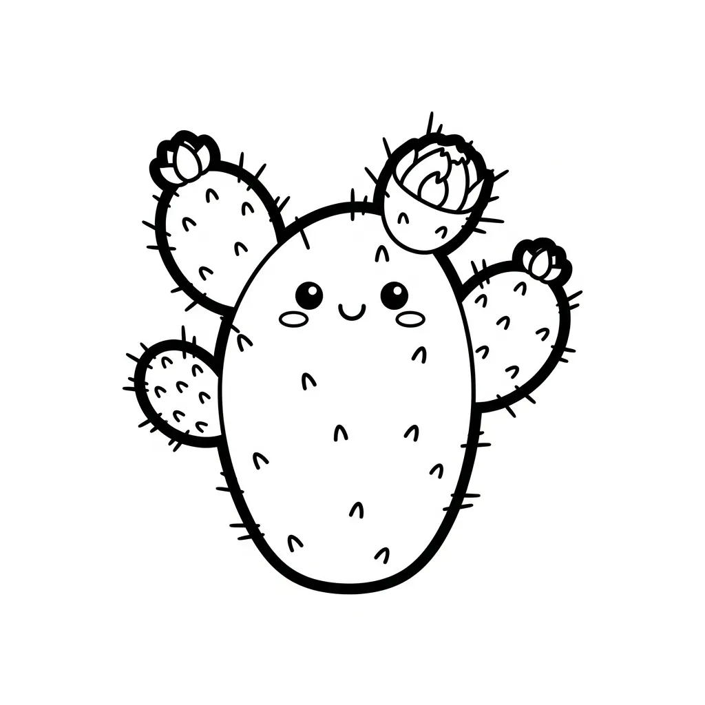 Nopal para colorear gratis en línea