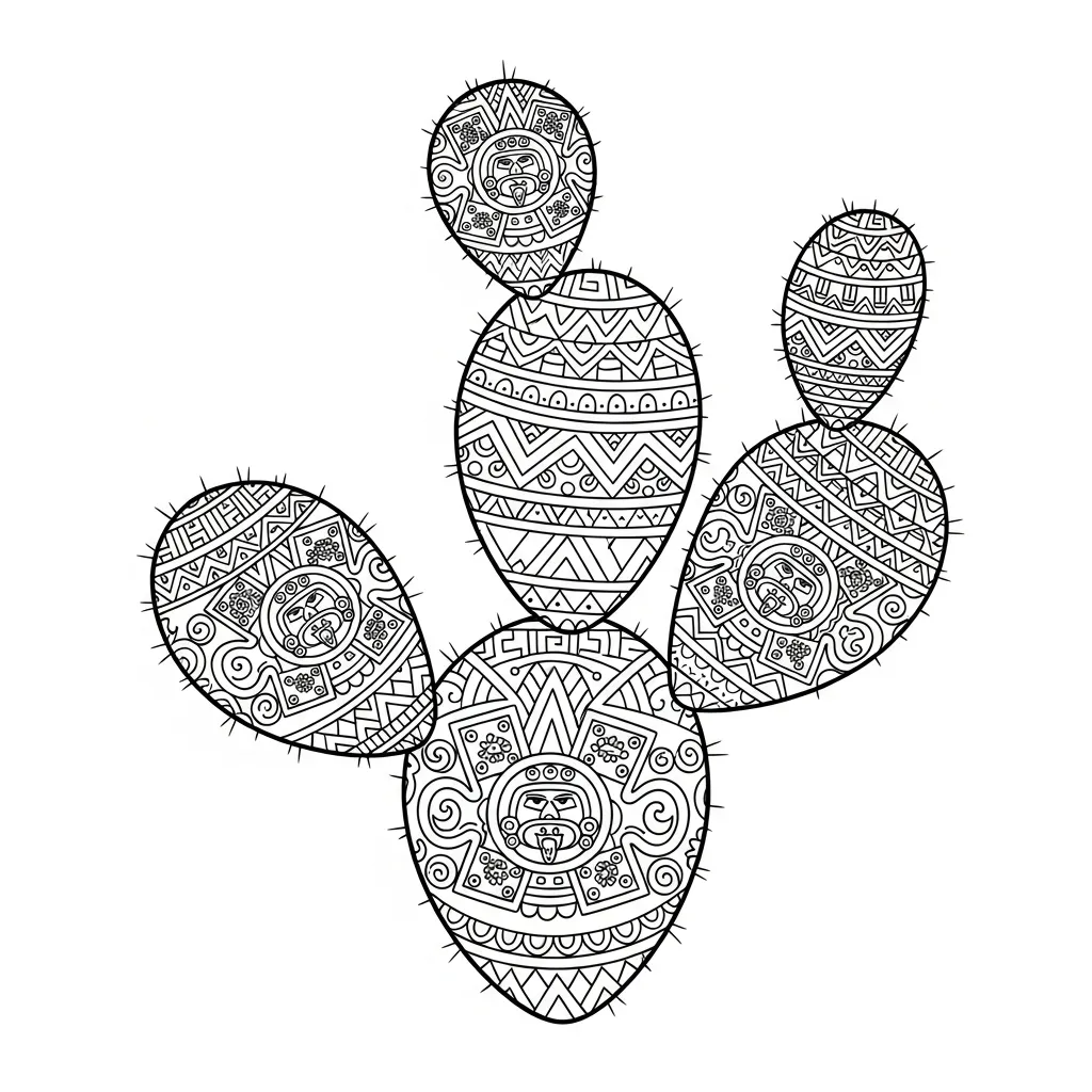 Colección de Nopal para colorear
