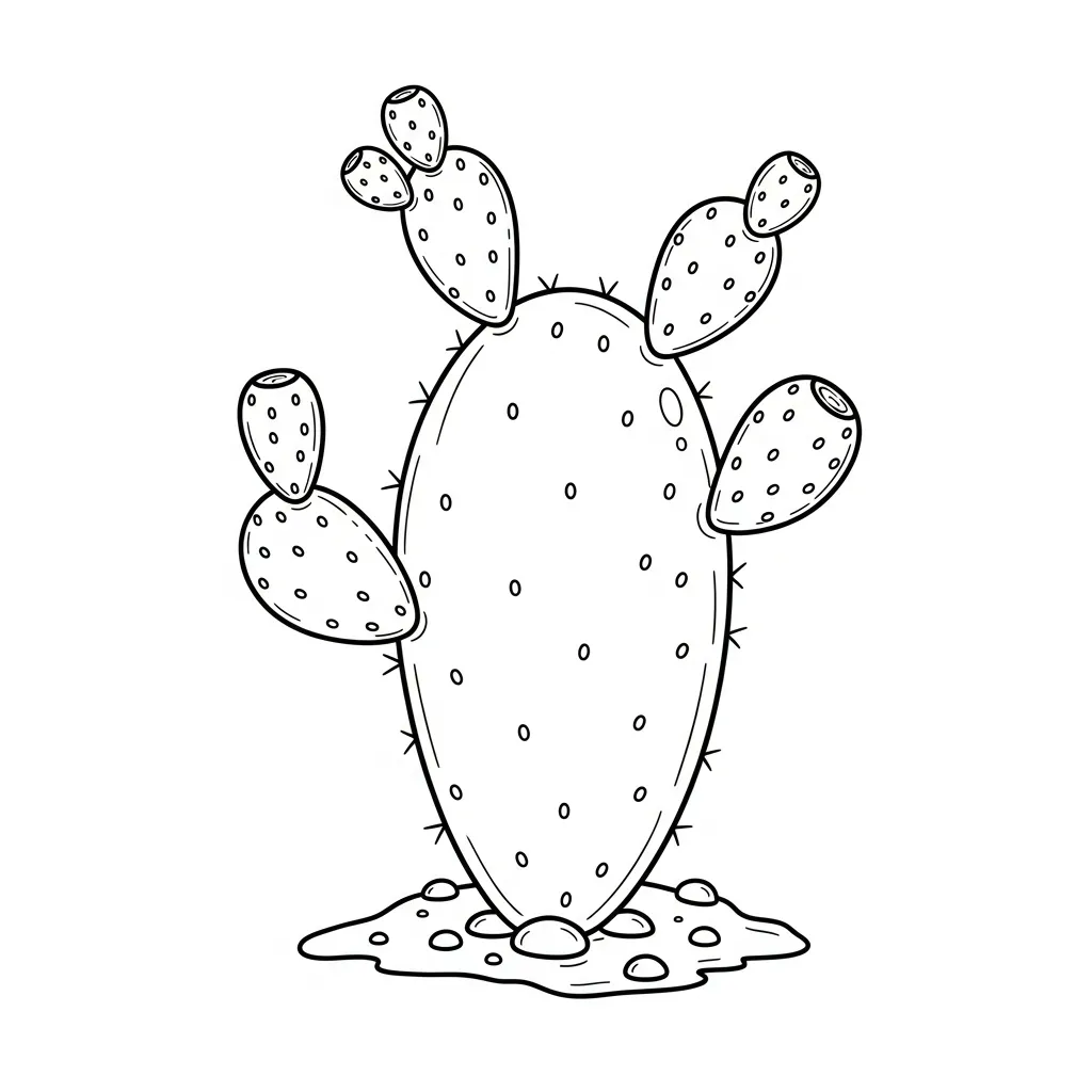 Nopal Para Colorear para colorear gratis para imprimir 1