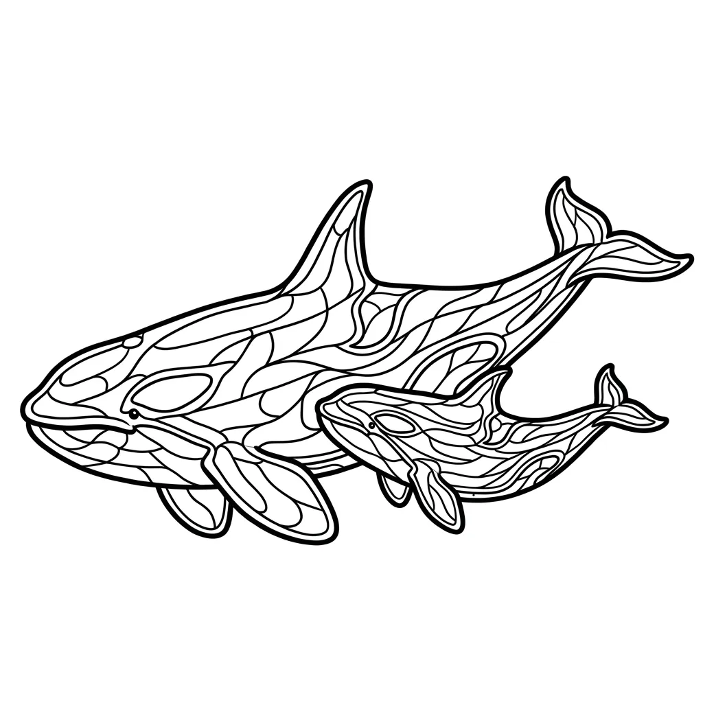 Colección de Orca para colorear