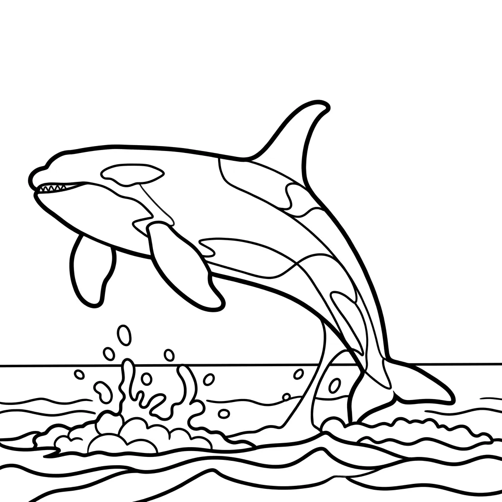 Orca 3 para colorear gratis para imprimir