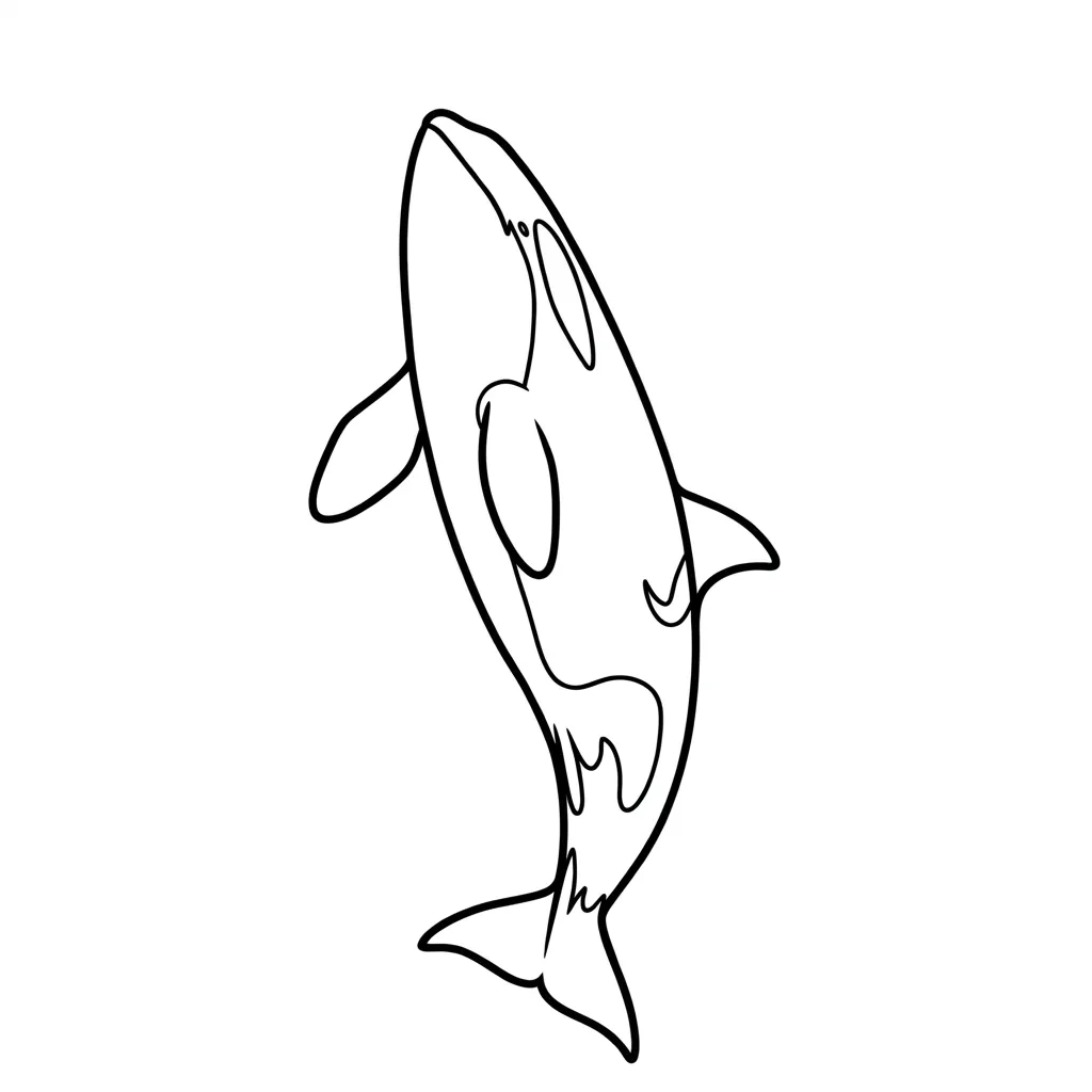 Orca 8 para colorear para descargar