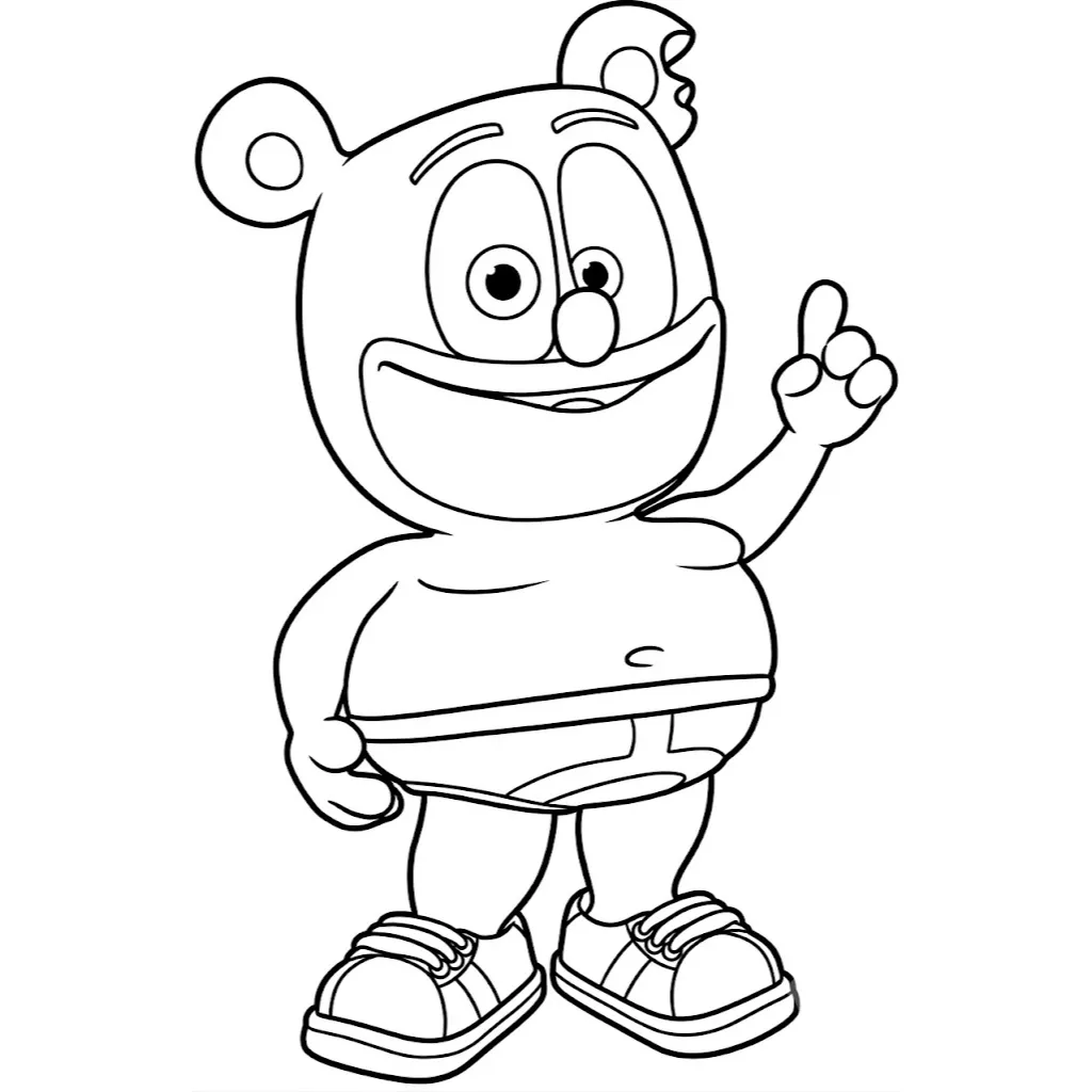 Ositos De Goma 1 para colorear gratis para imprimir