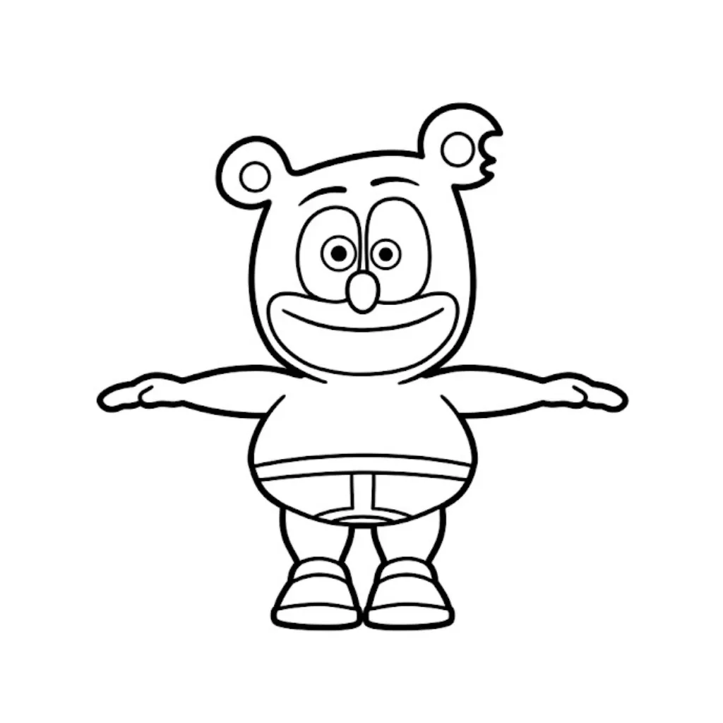Ositos De Goma 10 para colorear para imprimir gratis pdf