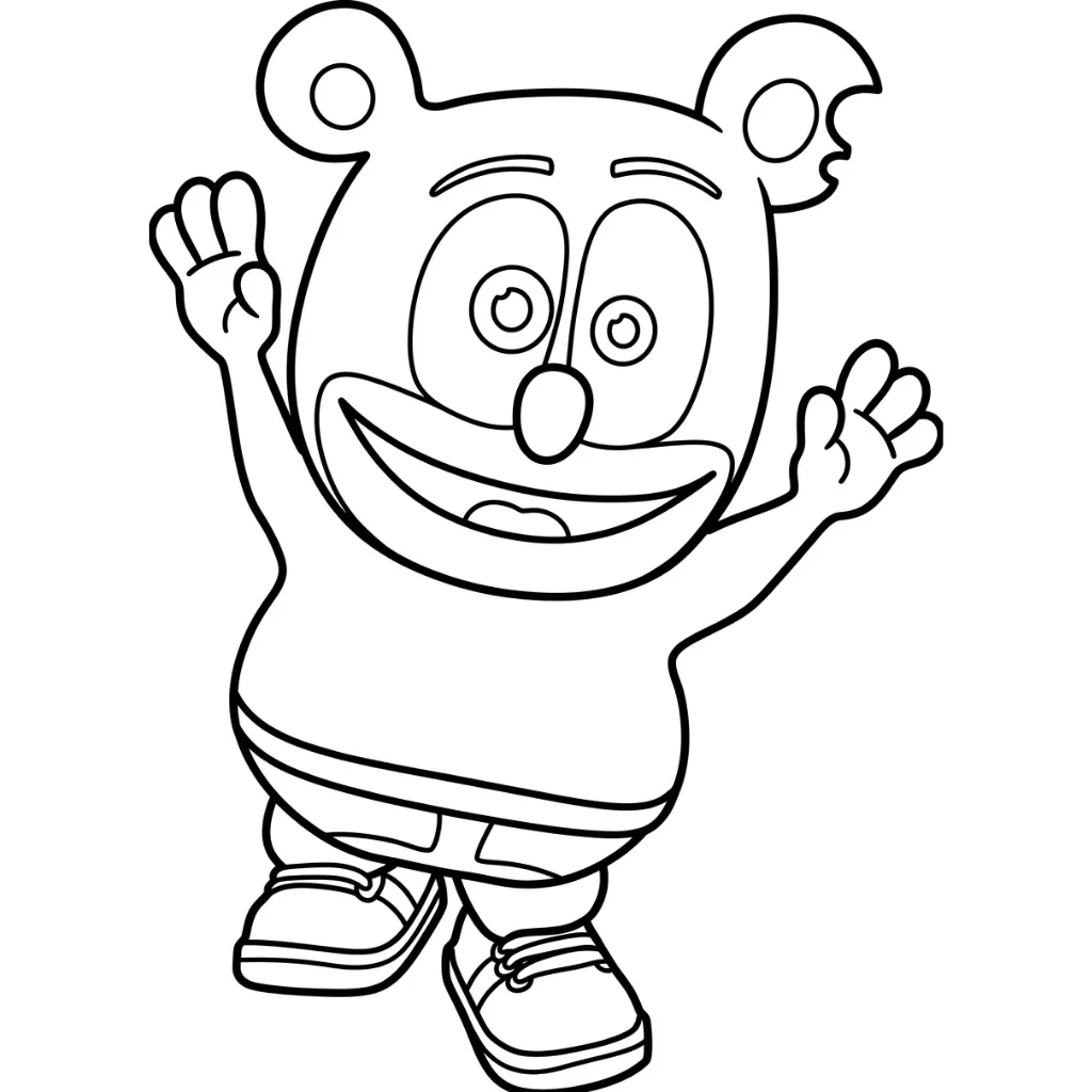 Ositos De Goma 4 para colorear para niño gratis
