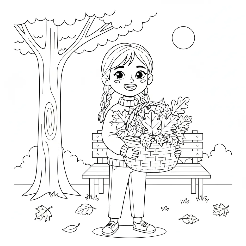 Otoño 9 para colorear para imprimir gratis pdf
