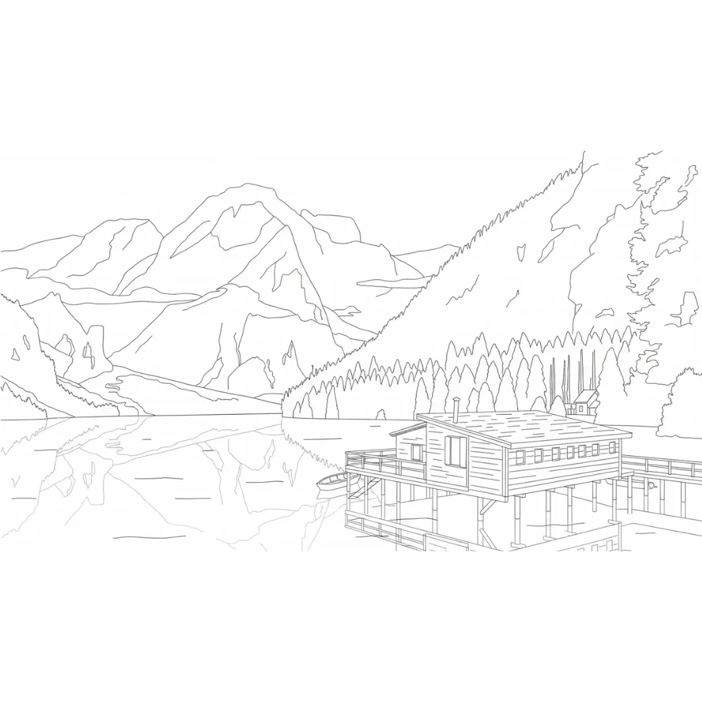 Paisajes1 de niño para colorear para imprimir