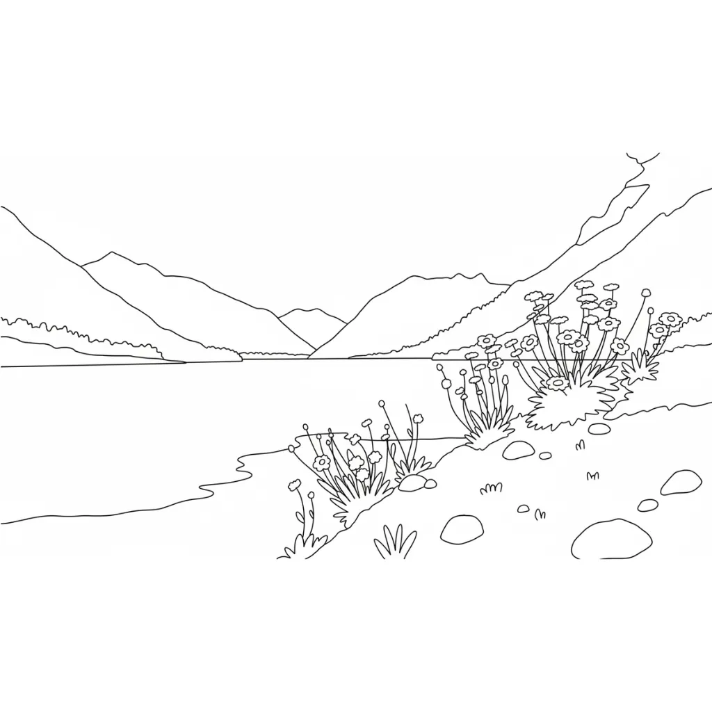 Paisajes10 para colorear y dibujos