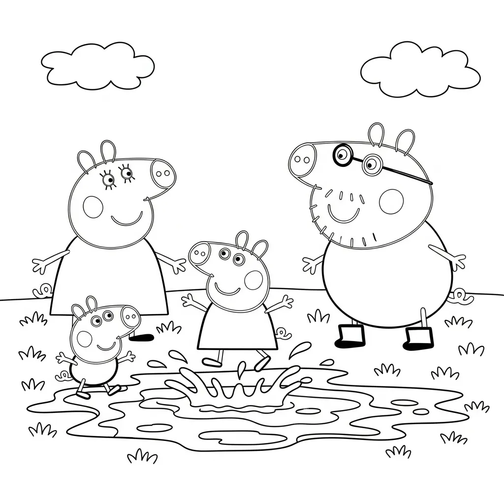 Peppa Pig para colorear para imprimir para niño de 12 años