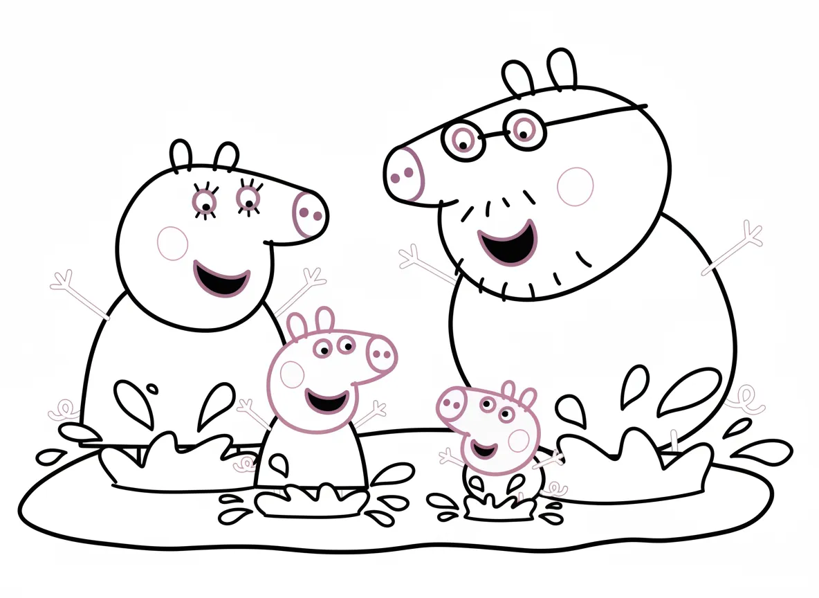 Peppa Pig para colorear gratis en línea