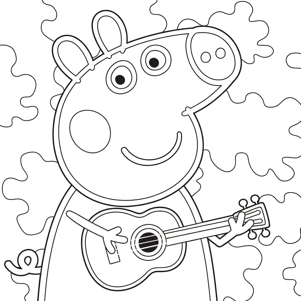 Peppa Pig para colorear y recortar