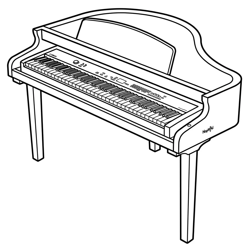 descargar Piano 5 para colorear gratis