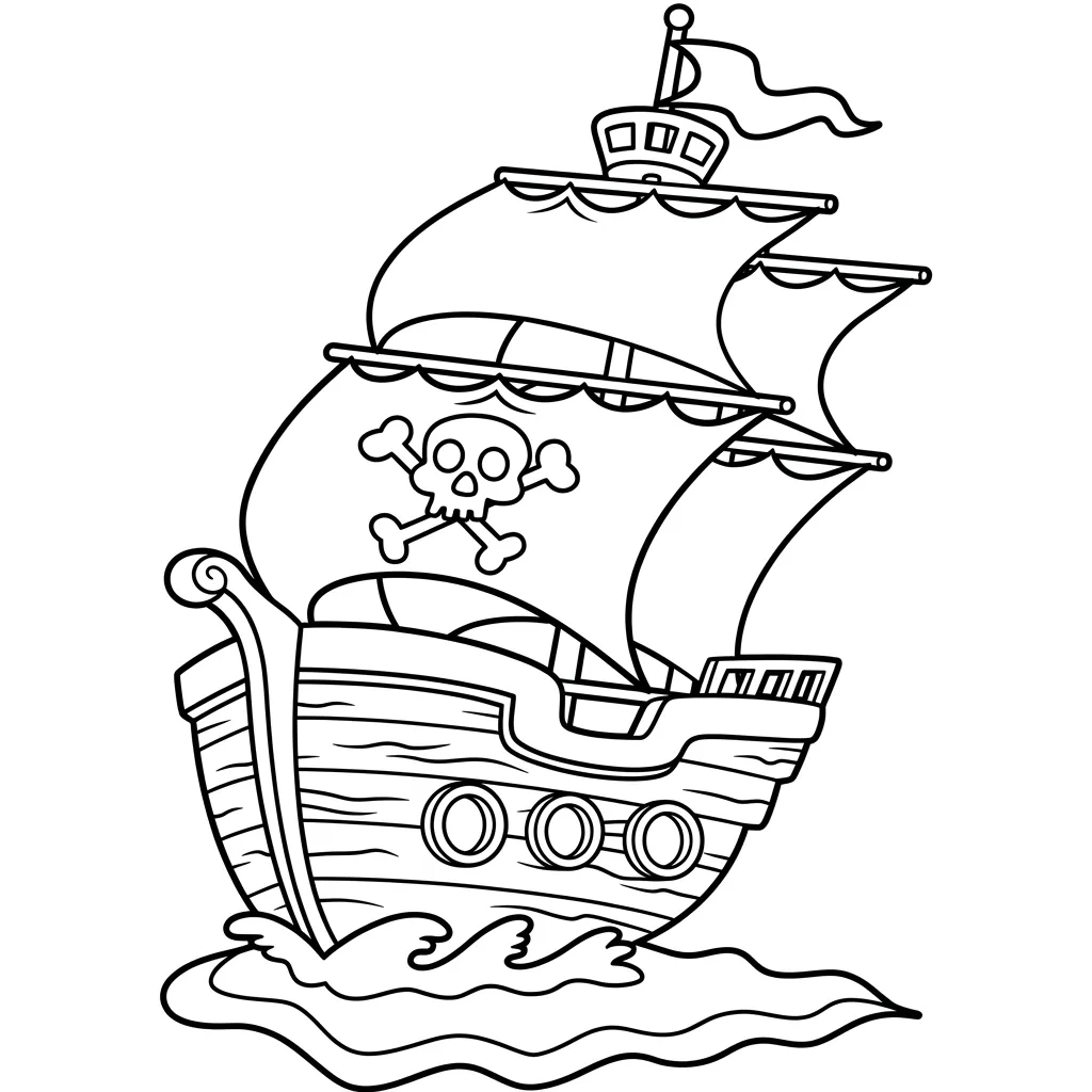 Piratas 15 para colorear en línea