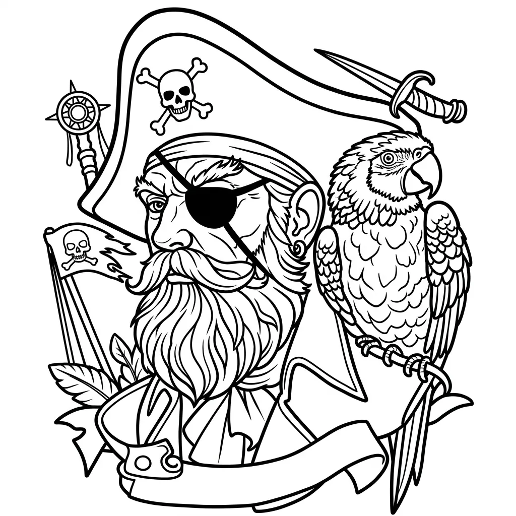 Piratas 16 para colorear para imprimir pdf