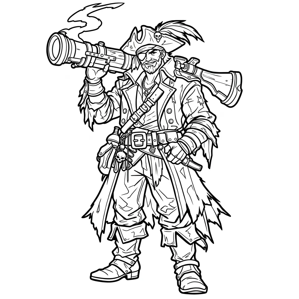 Piratas 2 para colorear para imprimir gratis
