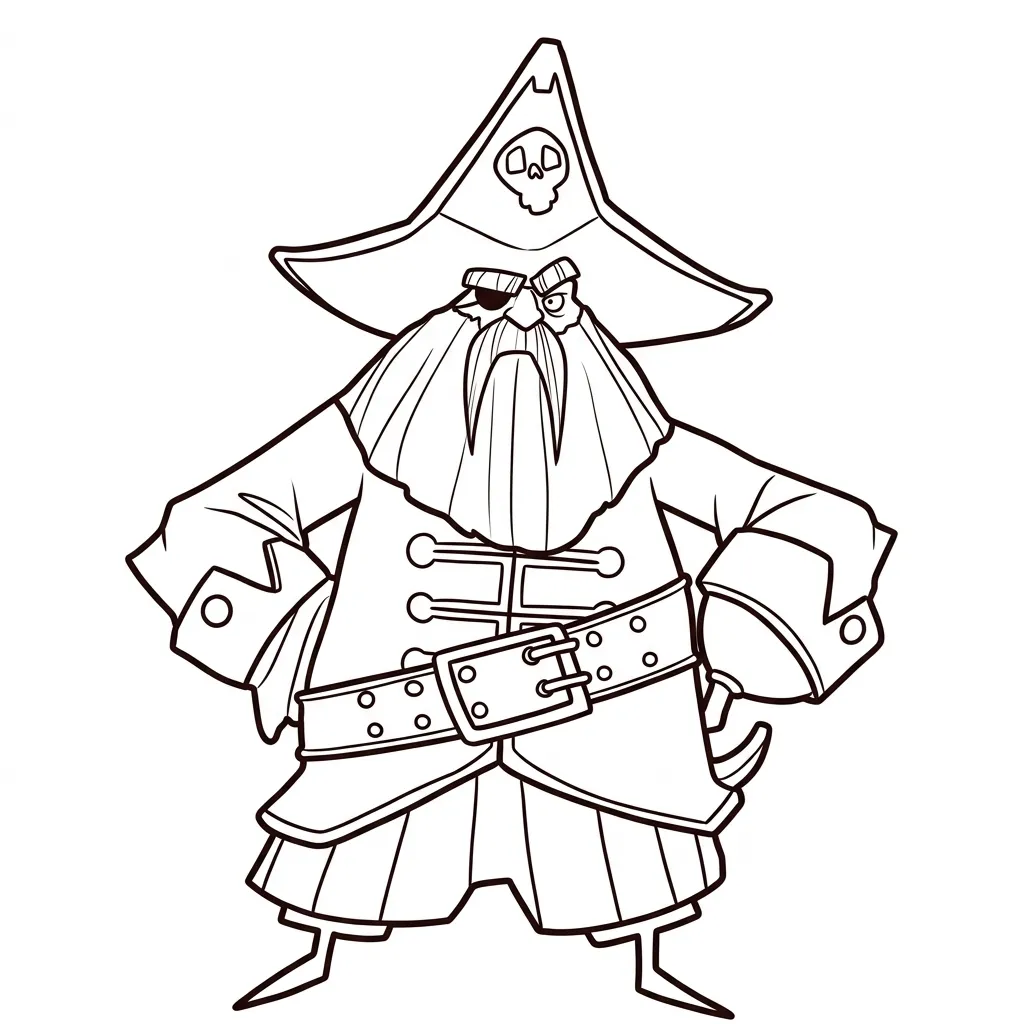 Piratas 22 para colorear y dibujos