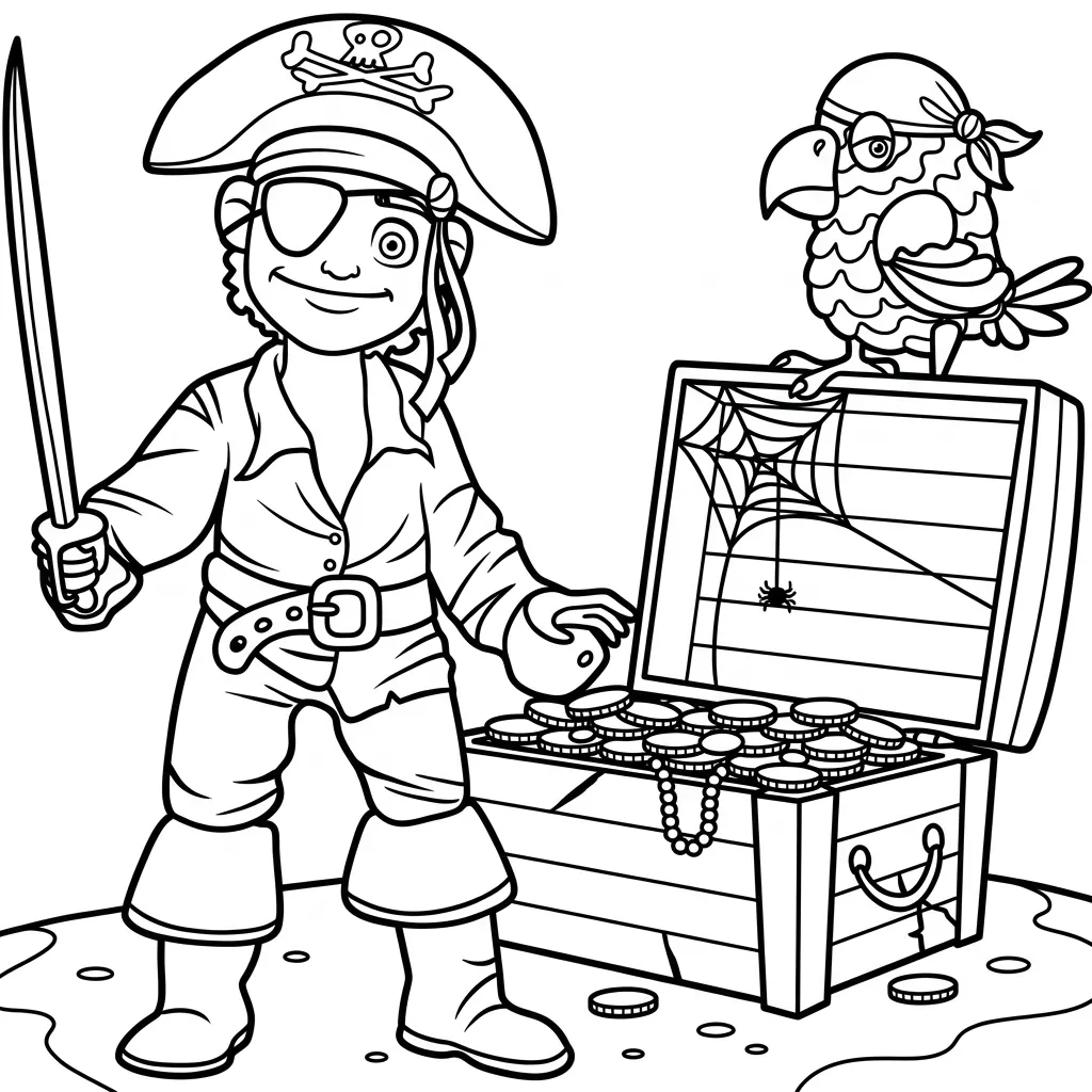 imprimir Piratas 3 para colorear