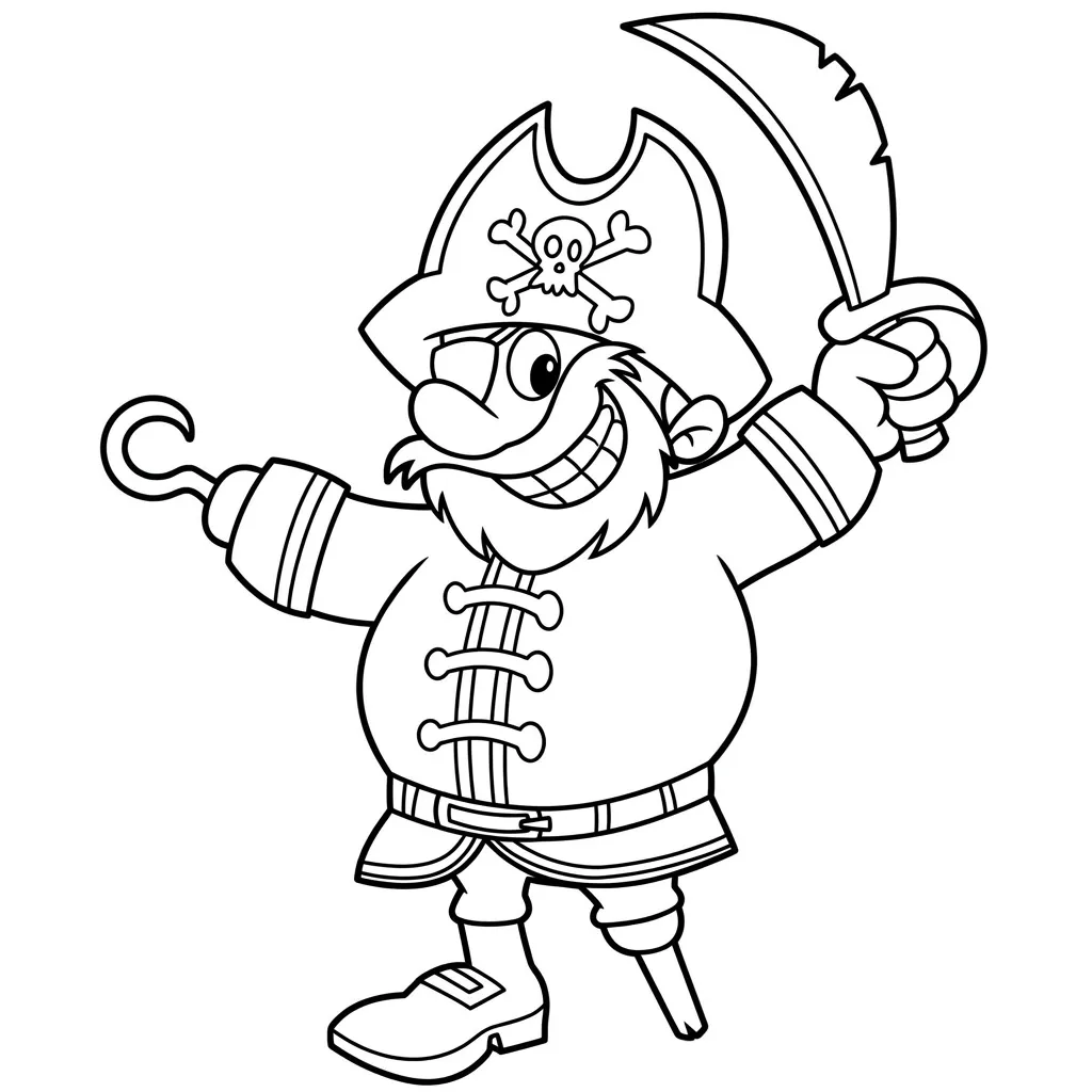 Piratas 5 para dibujar e imprimir