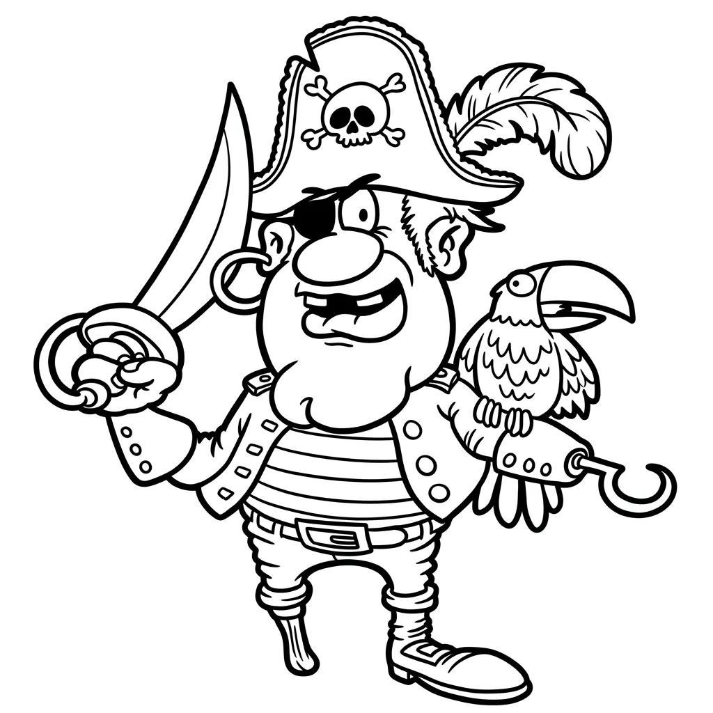 Piratas 6 para colorear en línea