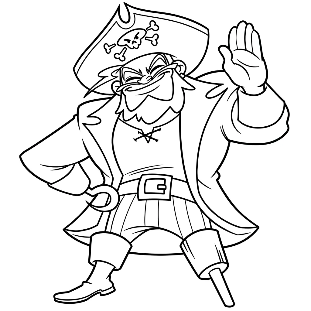 Piratas 7 para colorear para niño de 3 años