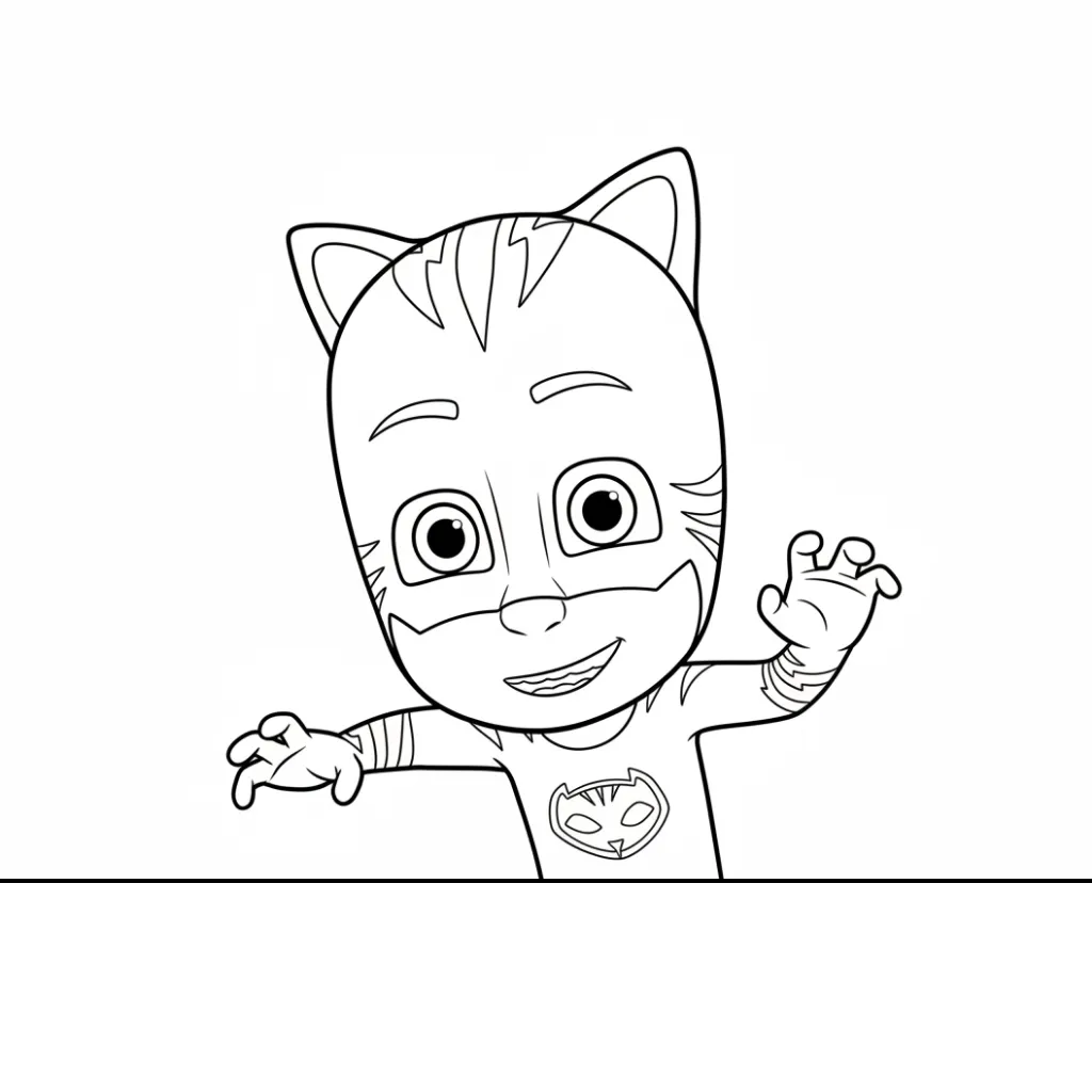 PJ Masks11 para colorear y recortar para imprimir gratis