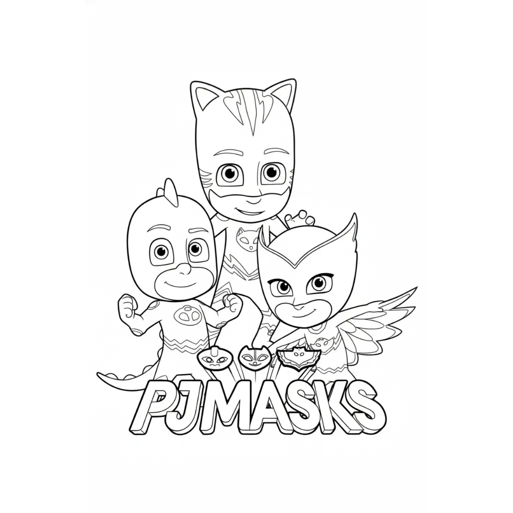 PJ Masks9 para colorear y recortar
