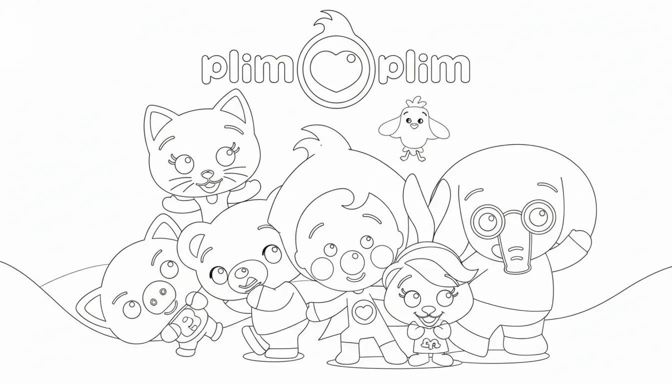 Plim Plim para colorear para niños