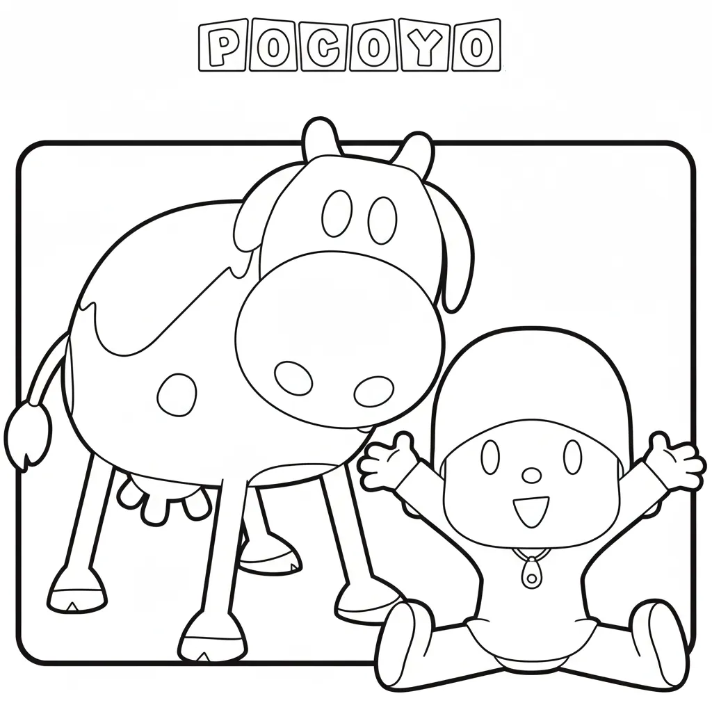 Pocoyó para colorear y dibujo para imprimir