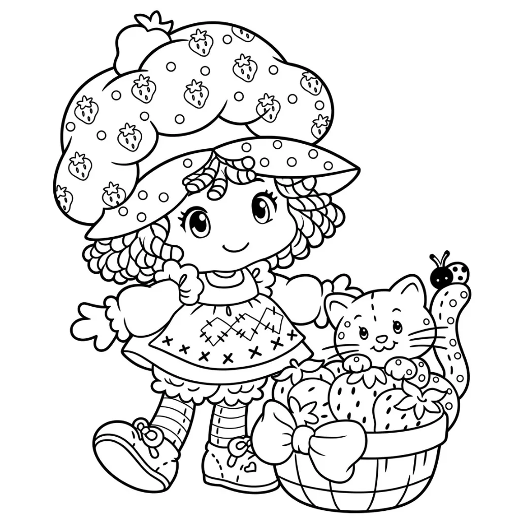 Rosita Fresita 19 para colorear para niños para descargar