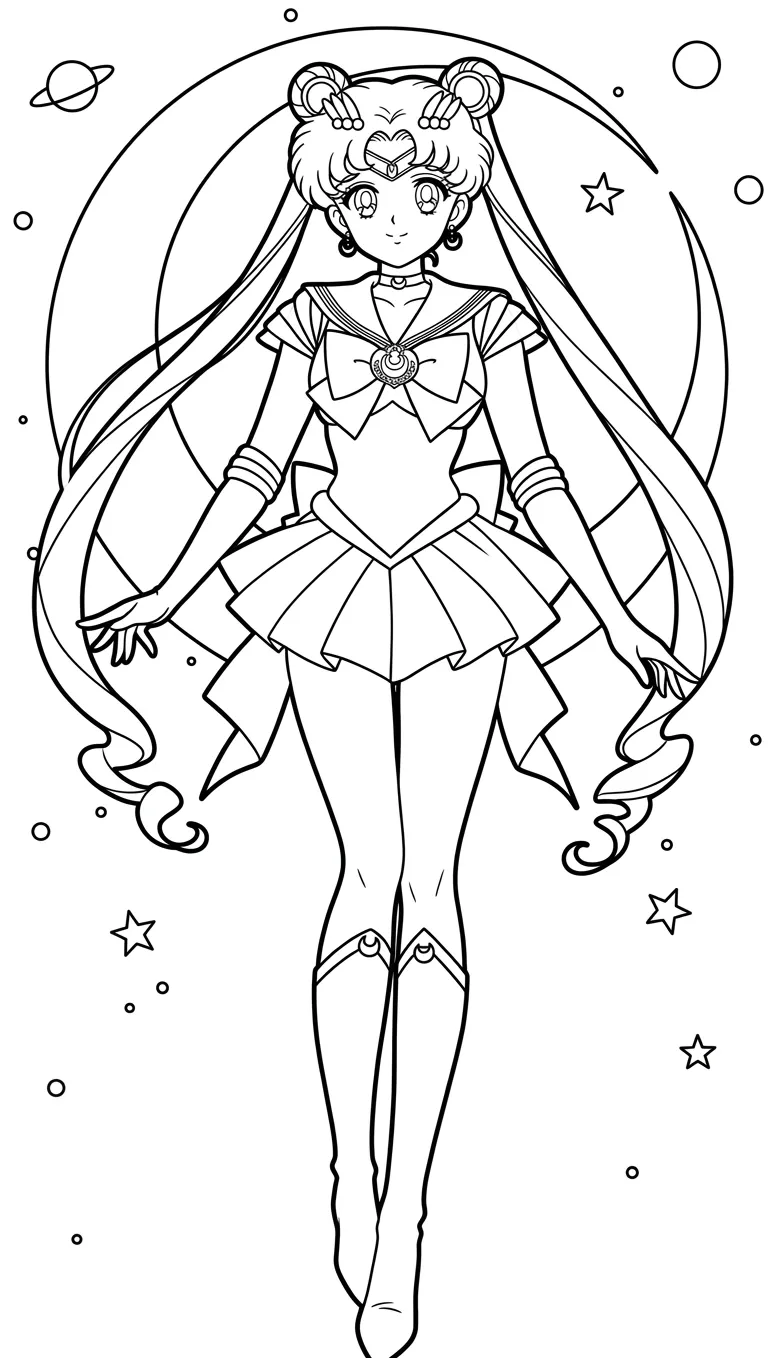 Sailor Moon 11 para colorear y aprendizaje