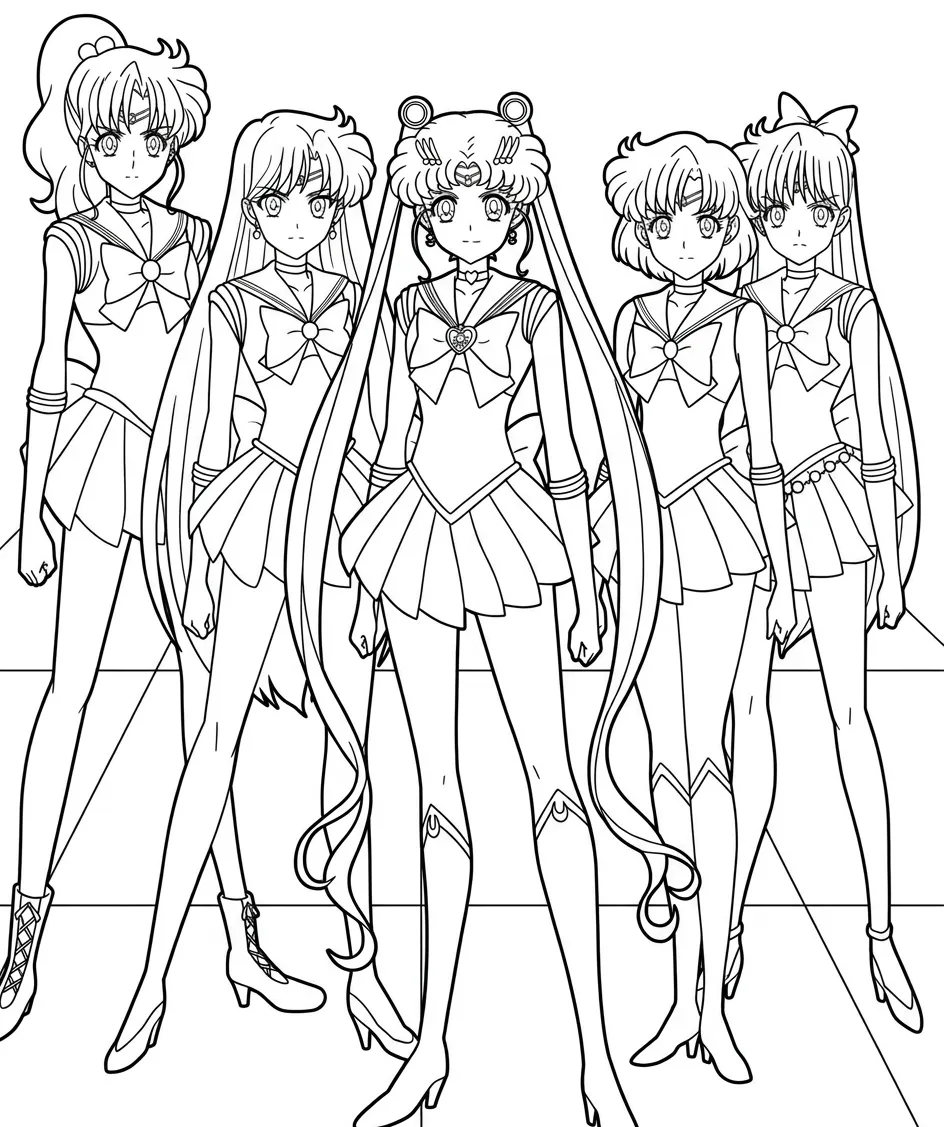 Sailor Moon 14 para colorear gratis para imprimir