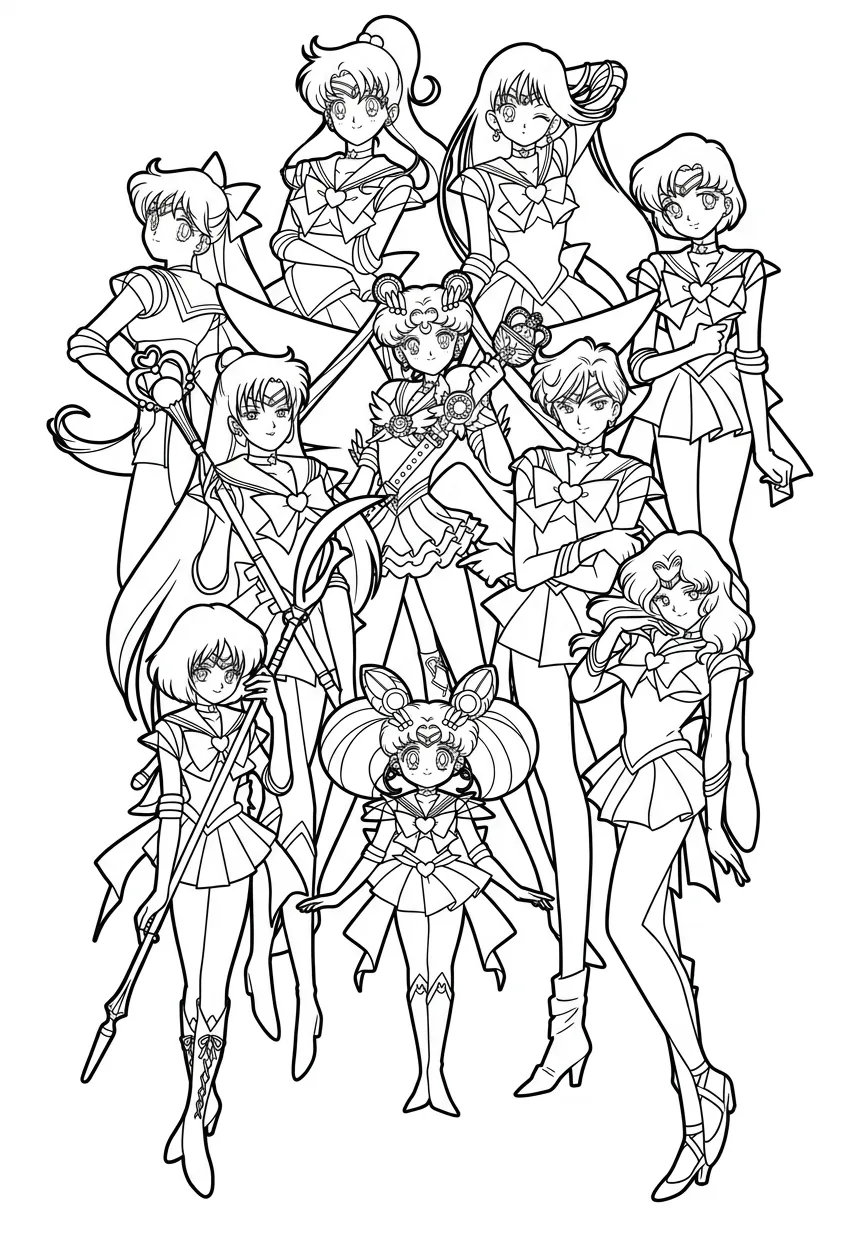 imprimir Sailor Moon 15 para colorear gratis