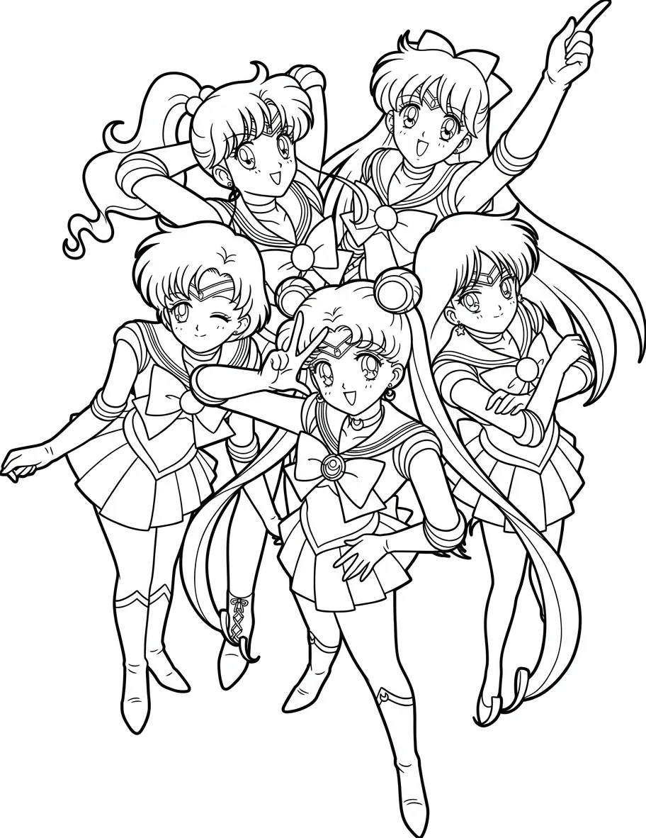 Sailor Moon 2 para colorear gratis para imprimir