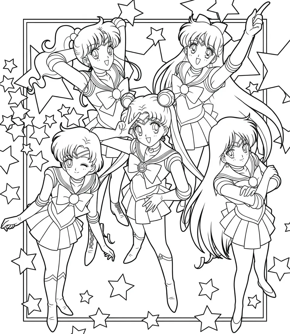 Sailor Moon 21 para colorear gratis para imprimir