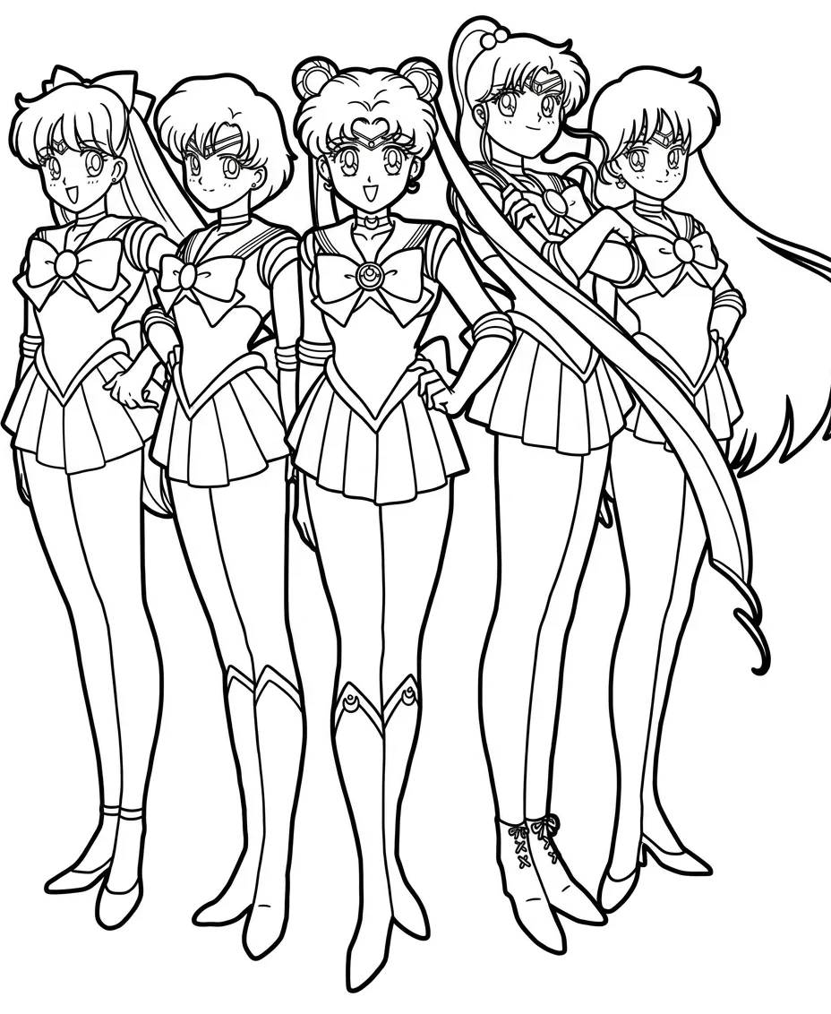Sailor Moon 24 para colorear gratis para imprimir