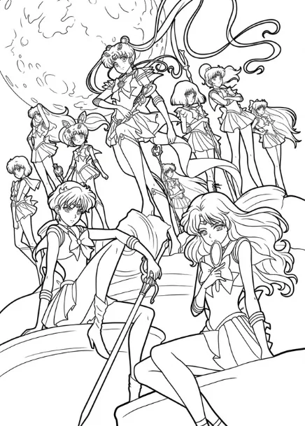 Sailor Moon 27 para colorear y recortar para imprimir gratis