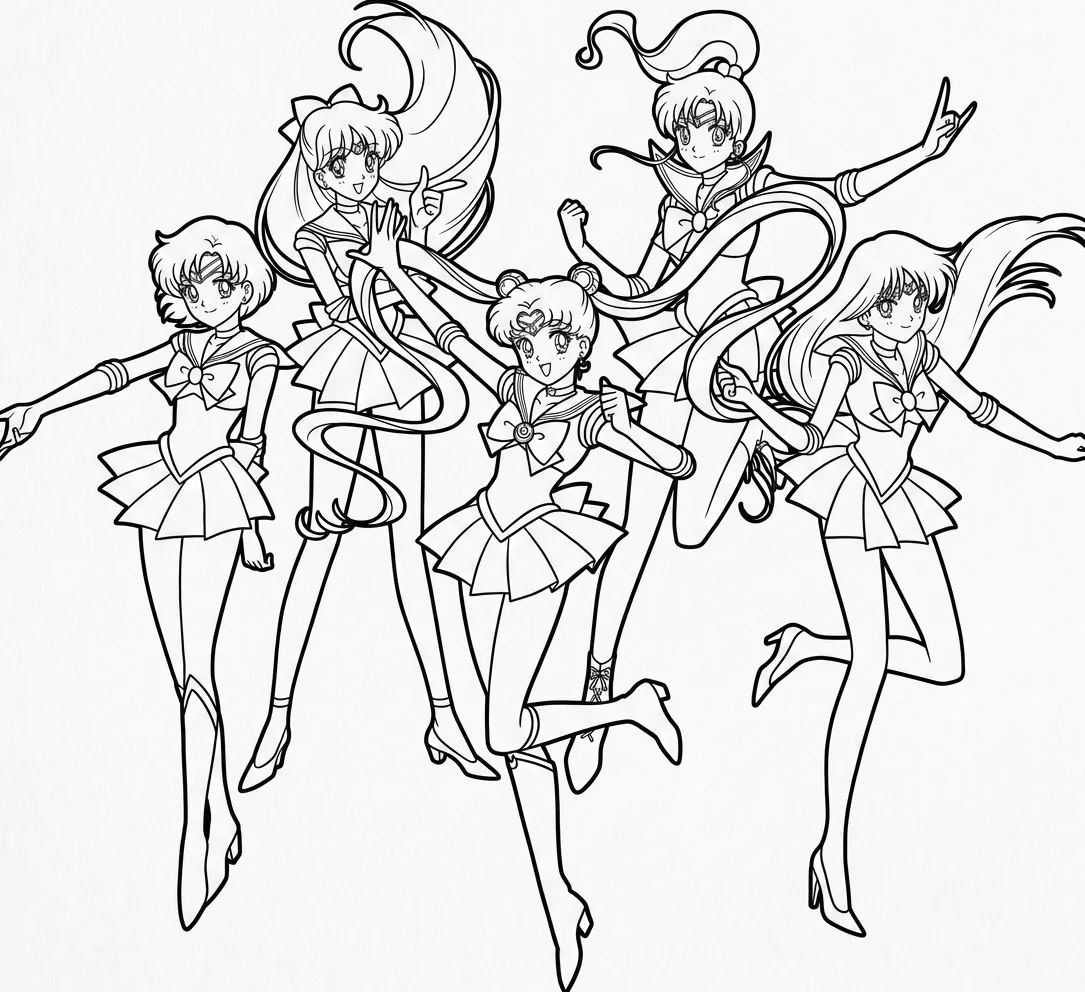 Sailor Moon 4 para colorear para niño