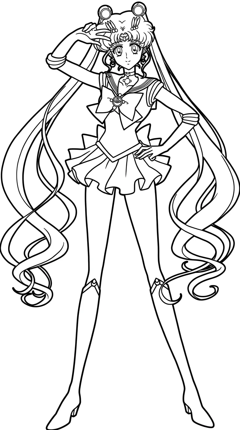Sailor Moon 8 para colorear en línea gratis