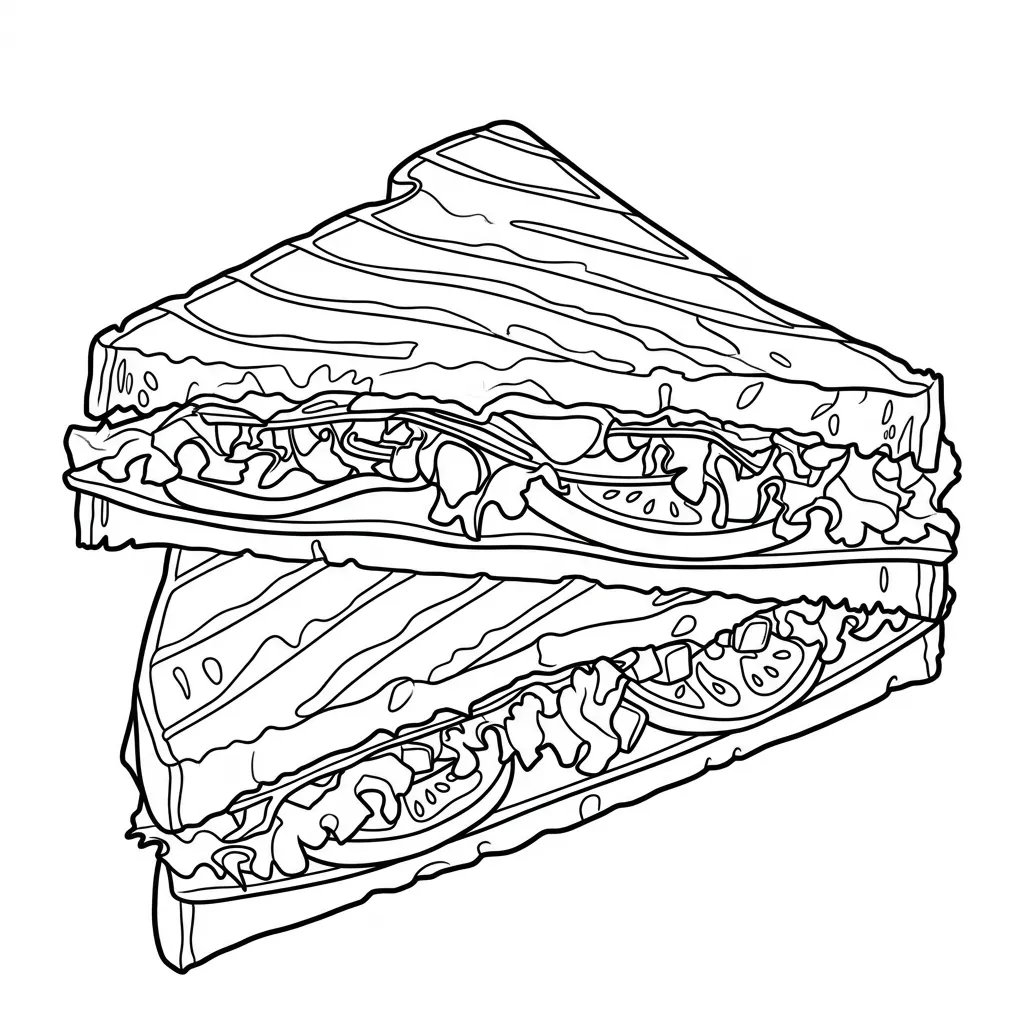 Sandwich 1 para colorear para imprimir gratis