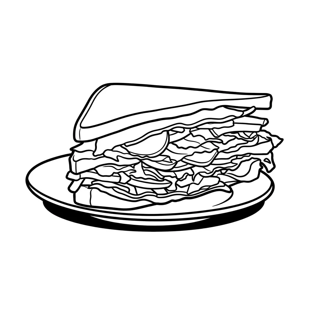 Sandwich 20 para dibujar en línea