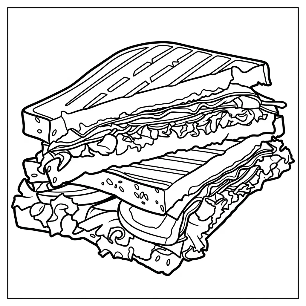 Colección de Sandwich para colorear