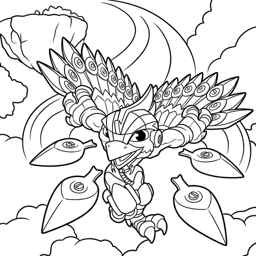 Skylanders 10 para colorear para niño de 7 años