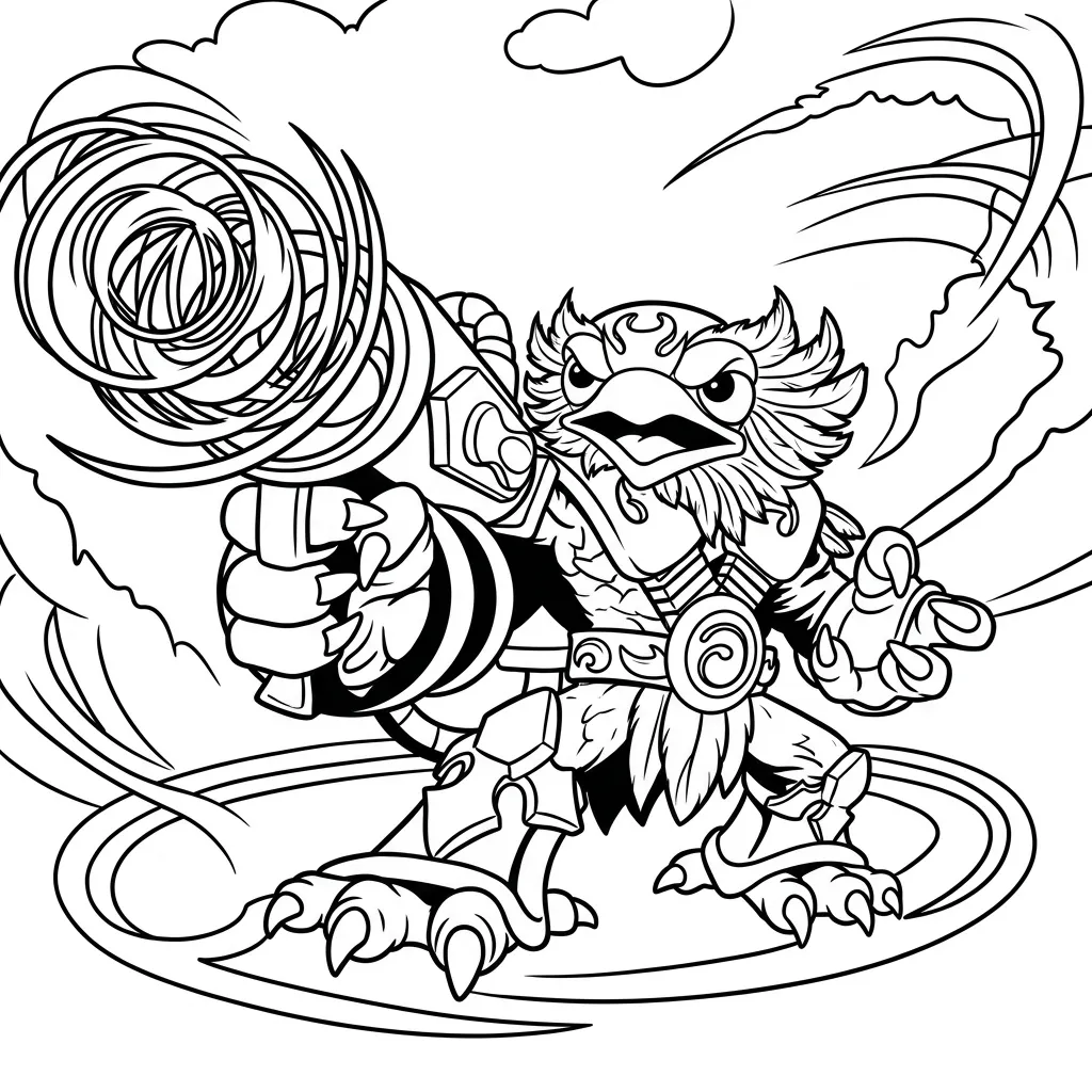 imprimir Skylanders 18 para colorear gratis