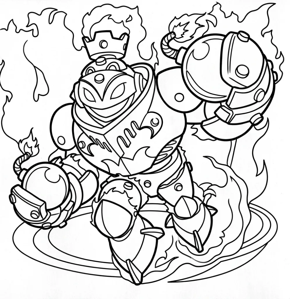 Skylanders 20 para colorear para niño de 5 años