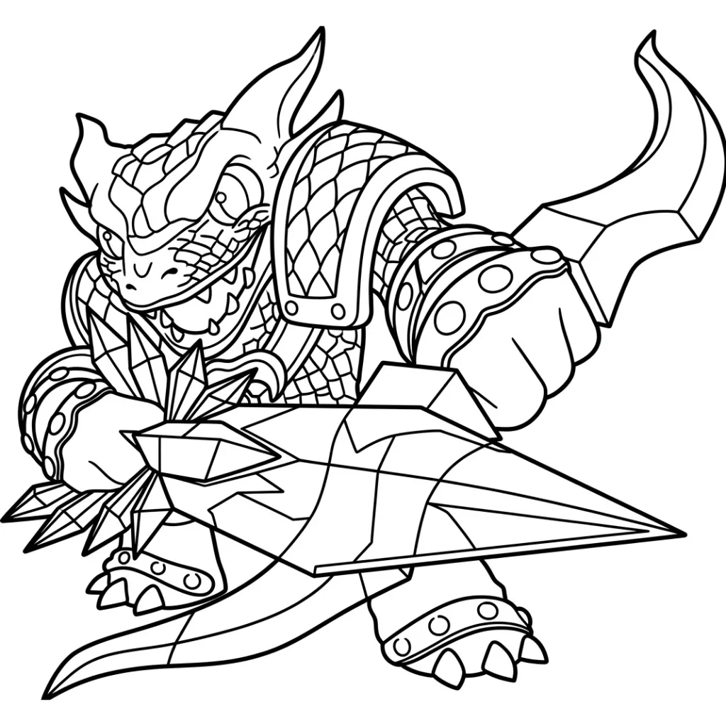 Skylanders 26 para colorear para imprimir para niño de 4 años