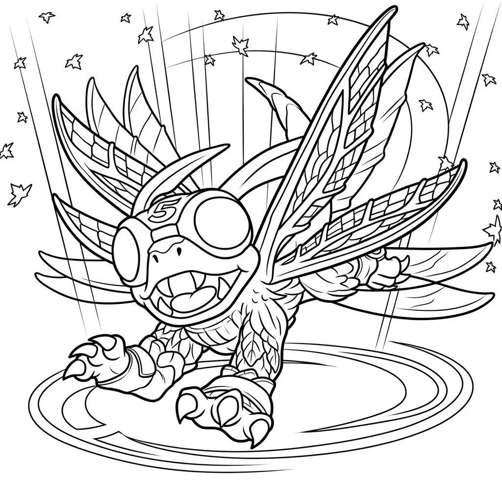 Skylanders 35 para colorear para imprimir pdf gratis