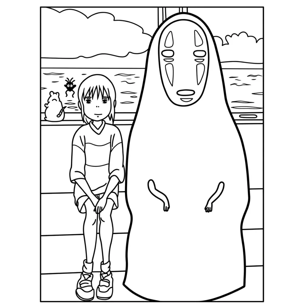 imprimir Spirited Away 10 para colorear
