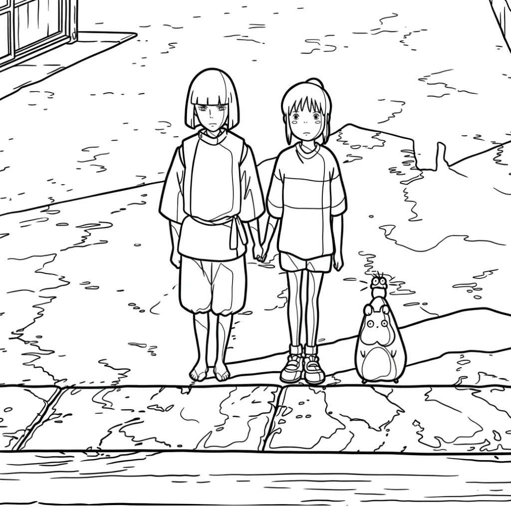 Spirited Away 5 para colorear para imprimir gratis