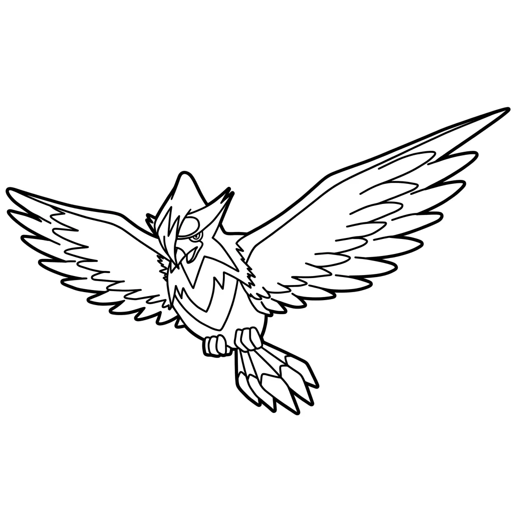 imagen para colorear Staraptor 10 niño